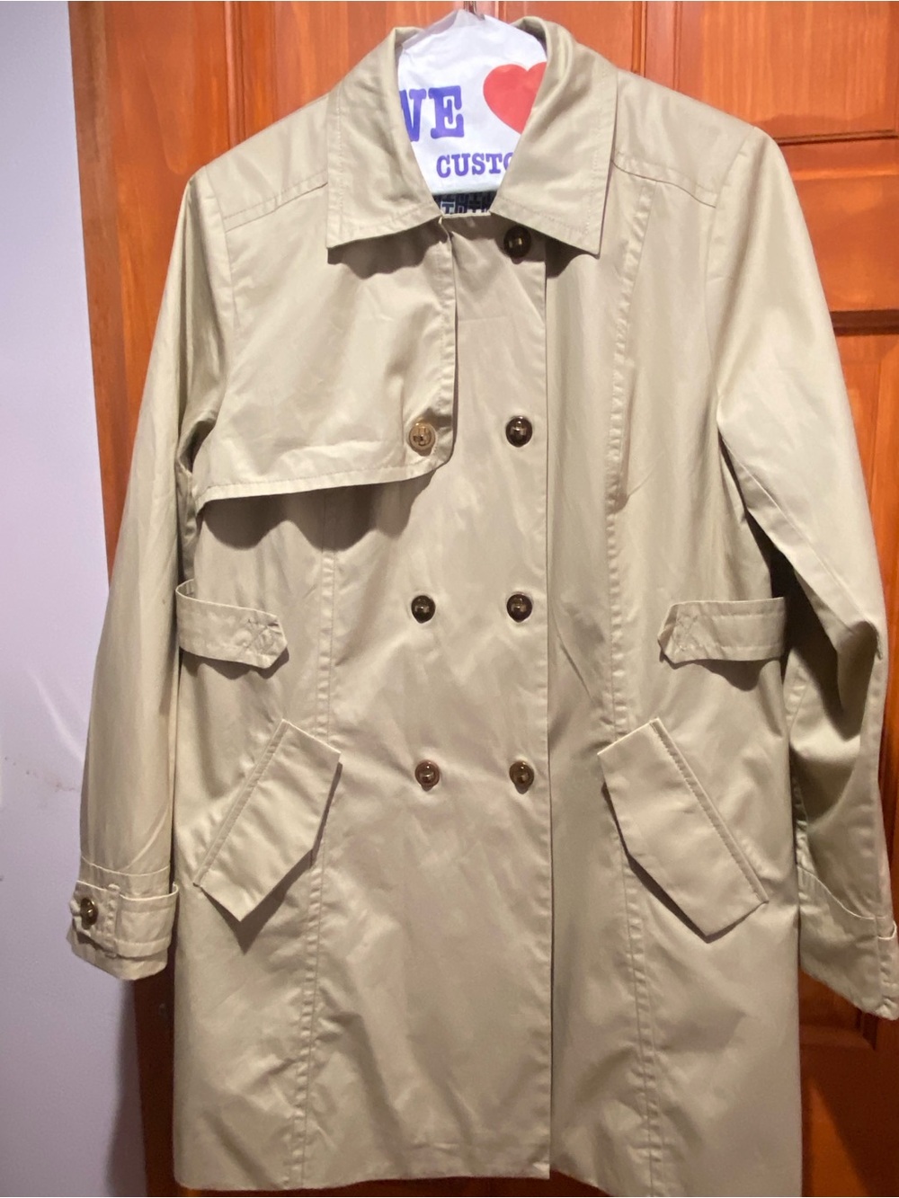 Tommy Hilfiger Khaki Trench Coat - Double-Breasted Classic